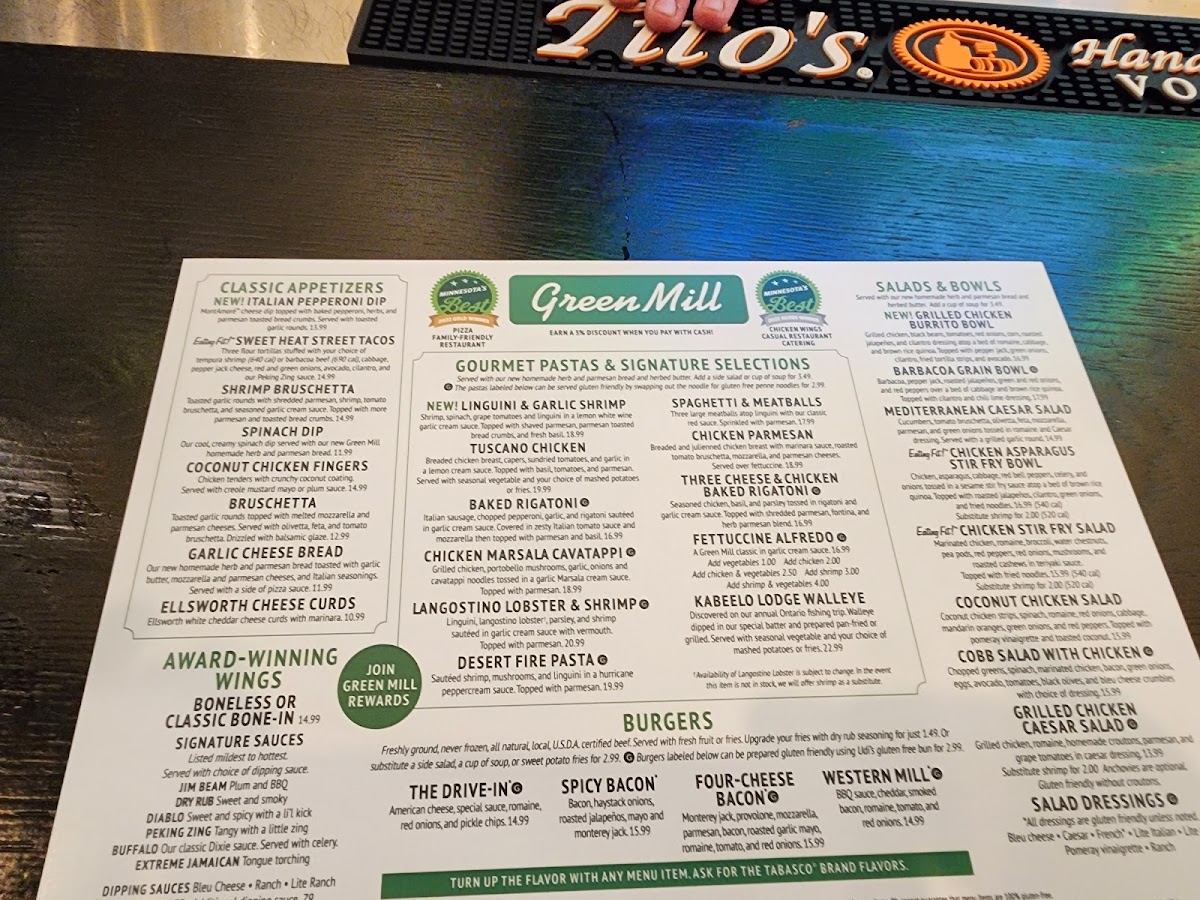Menu Green Mill Restaurant & Bar-1